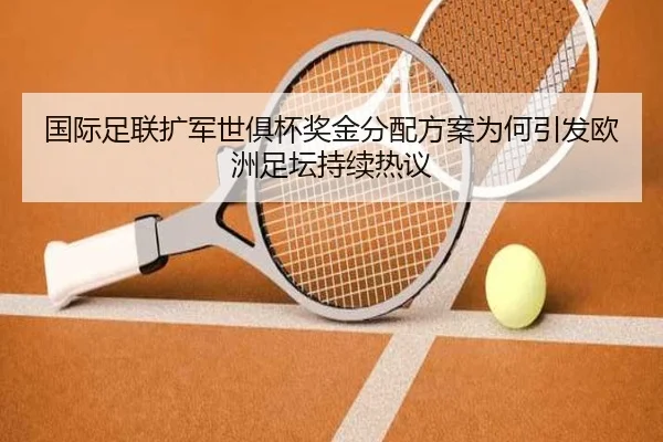 国际足联扩军世俱杯奖金分配方案为何引发欧洲足坛持续热议